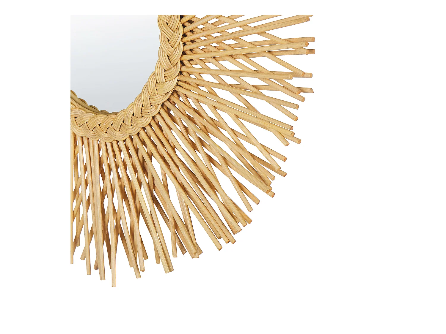 Wandspiegel KALASIN 60 cm 60 cm Rotan Natuurlijk