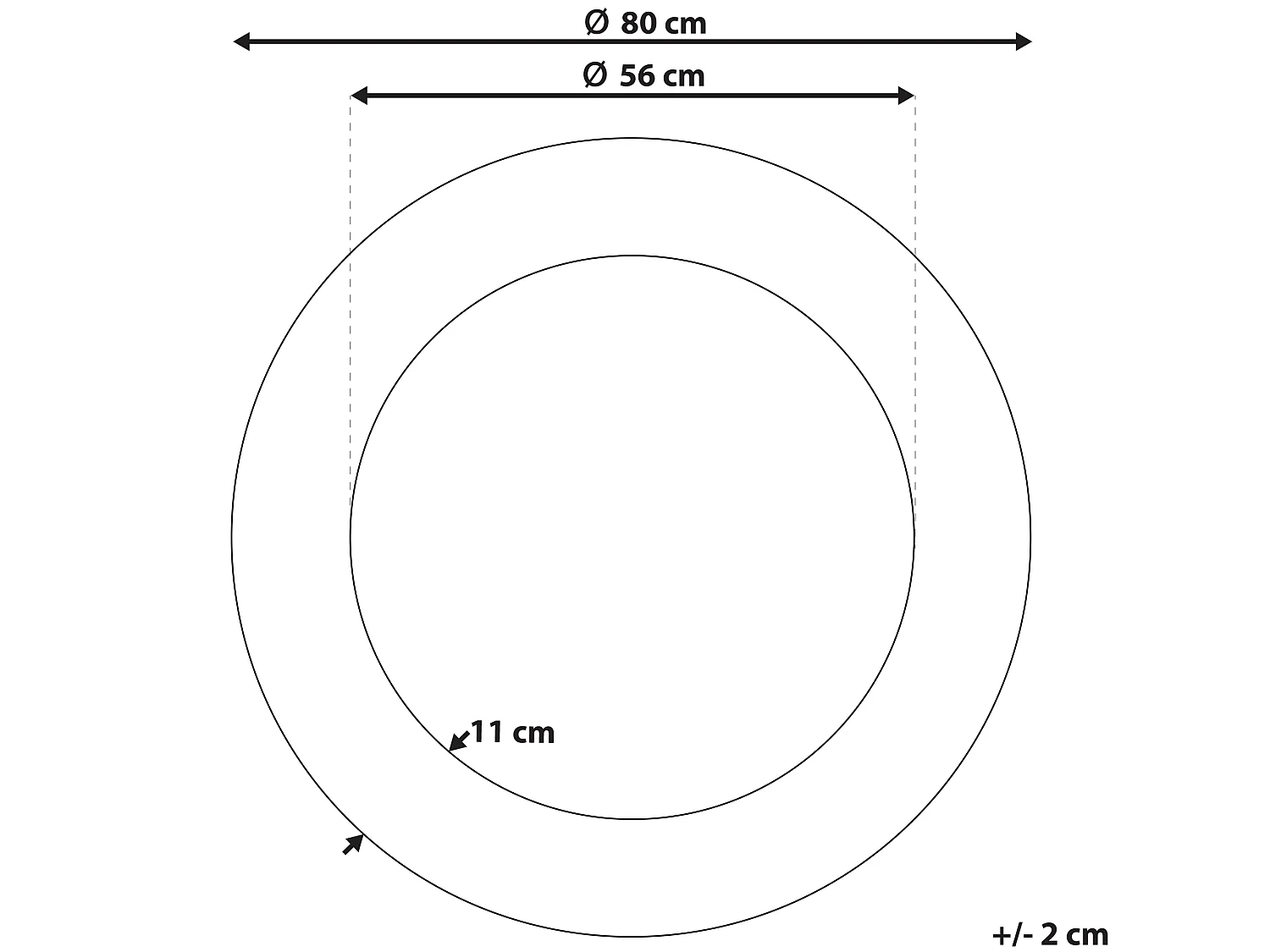 Wandspiegel CHANNAY 80 cm 80 cm Metaal Goud