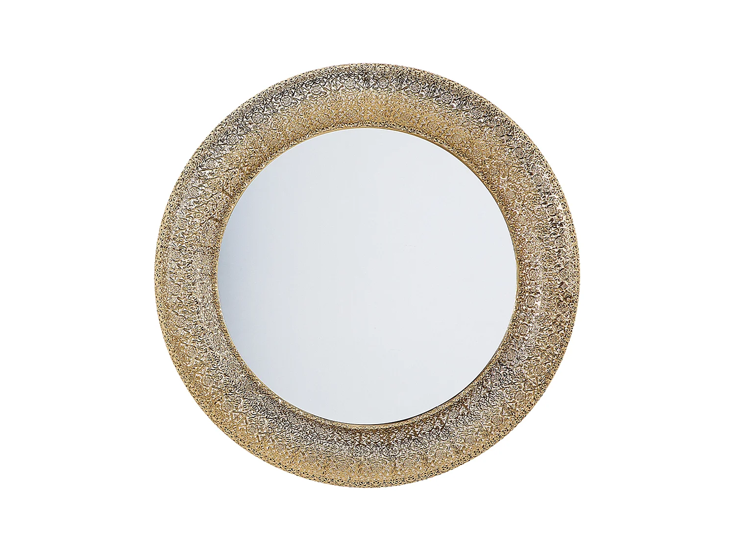 Miroir CHANNAY 80 cm 80 cm Métal Doré