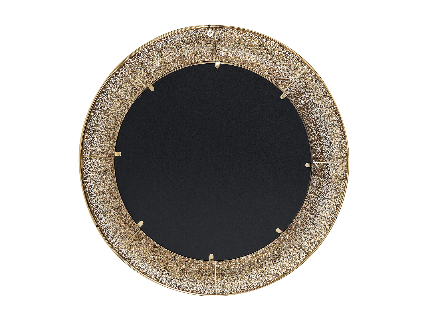 Miroir CHANNAY 80 cm 80 cm Métal Doré