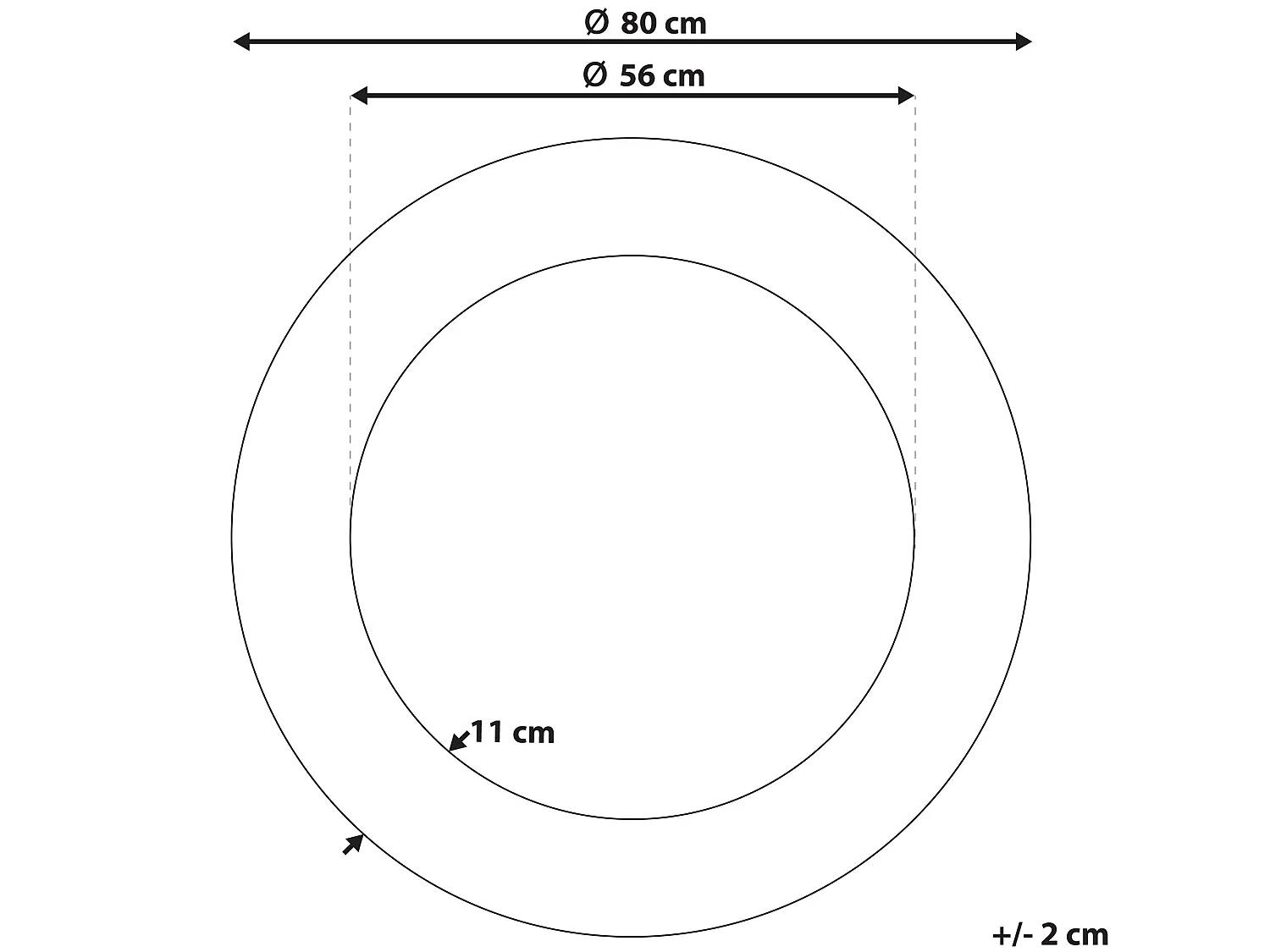 Specchio CHANNAY 80 cm 80 cm Metallo Oro