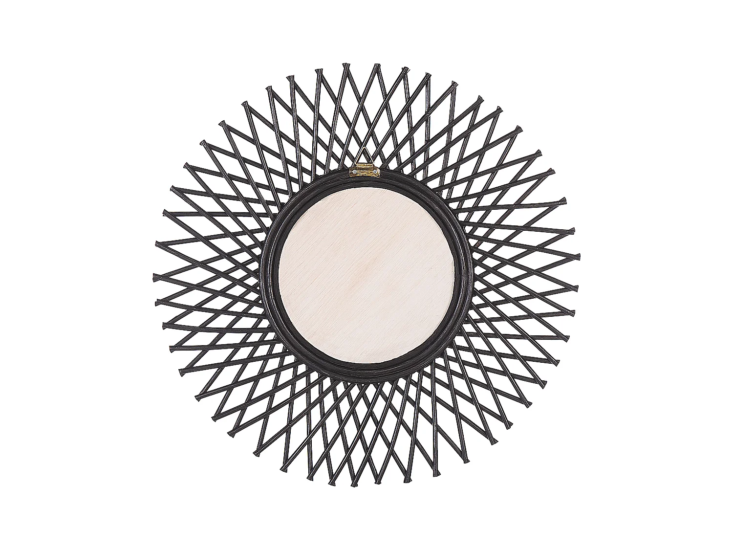 Wandspiegel TAGOLU 60 cm 60 cm Rotan Zwart