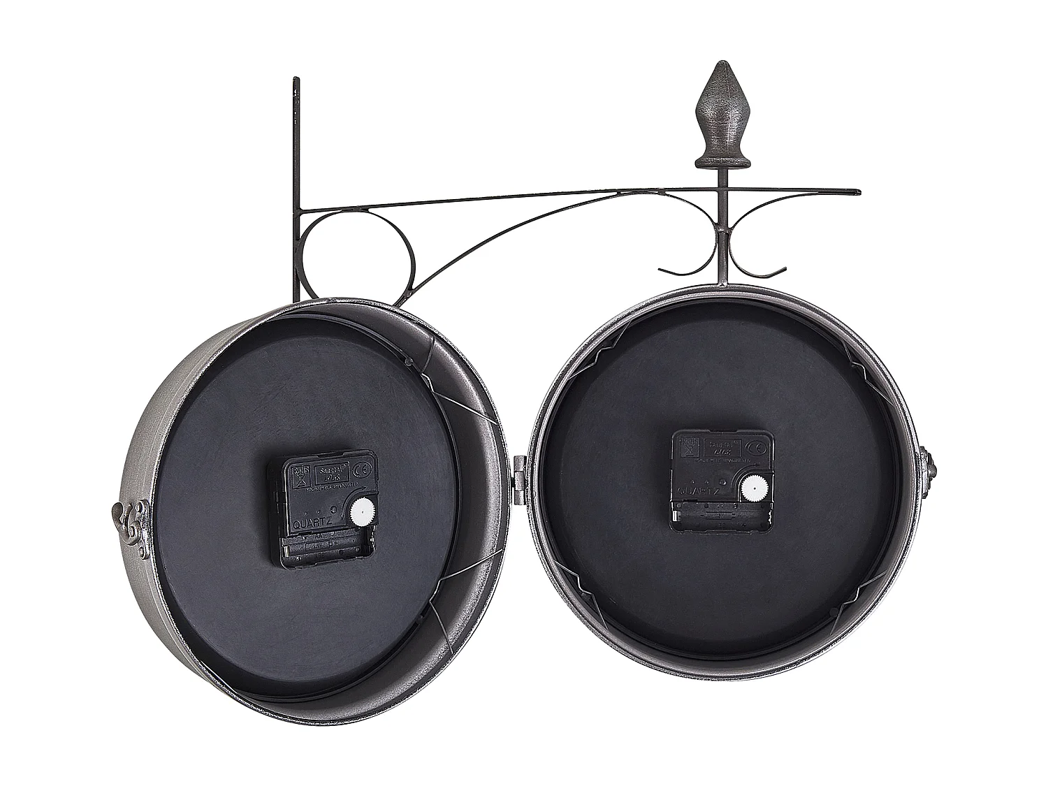 Zegar ścienny ROMONT 34 cm Metal Srebrny