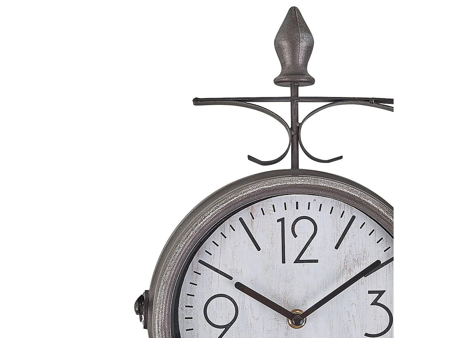 Zegar ścienny ROMONT 34 cm Metal Srebrny