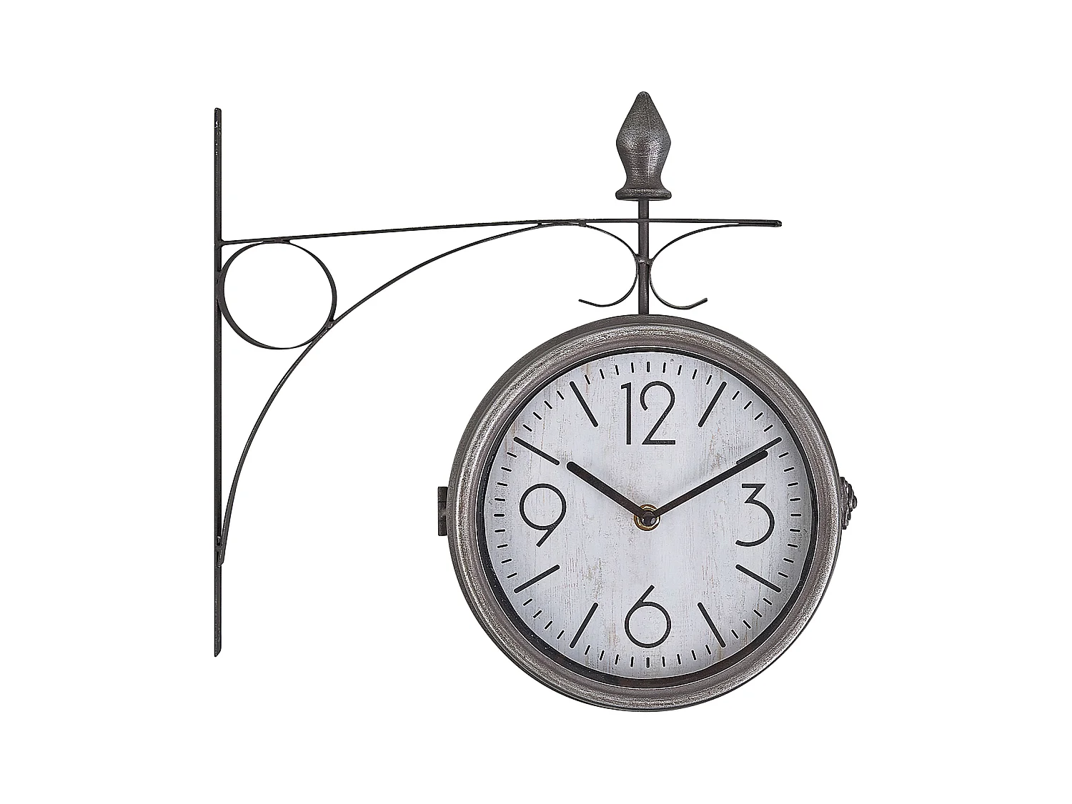Horloge murale ROMONT 34 cm Métal Argenté