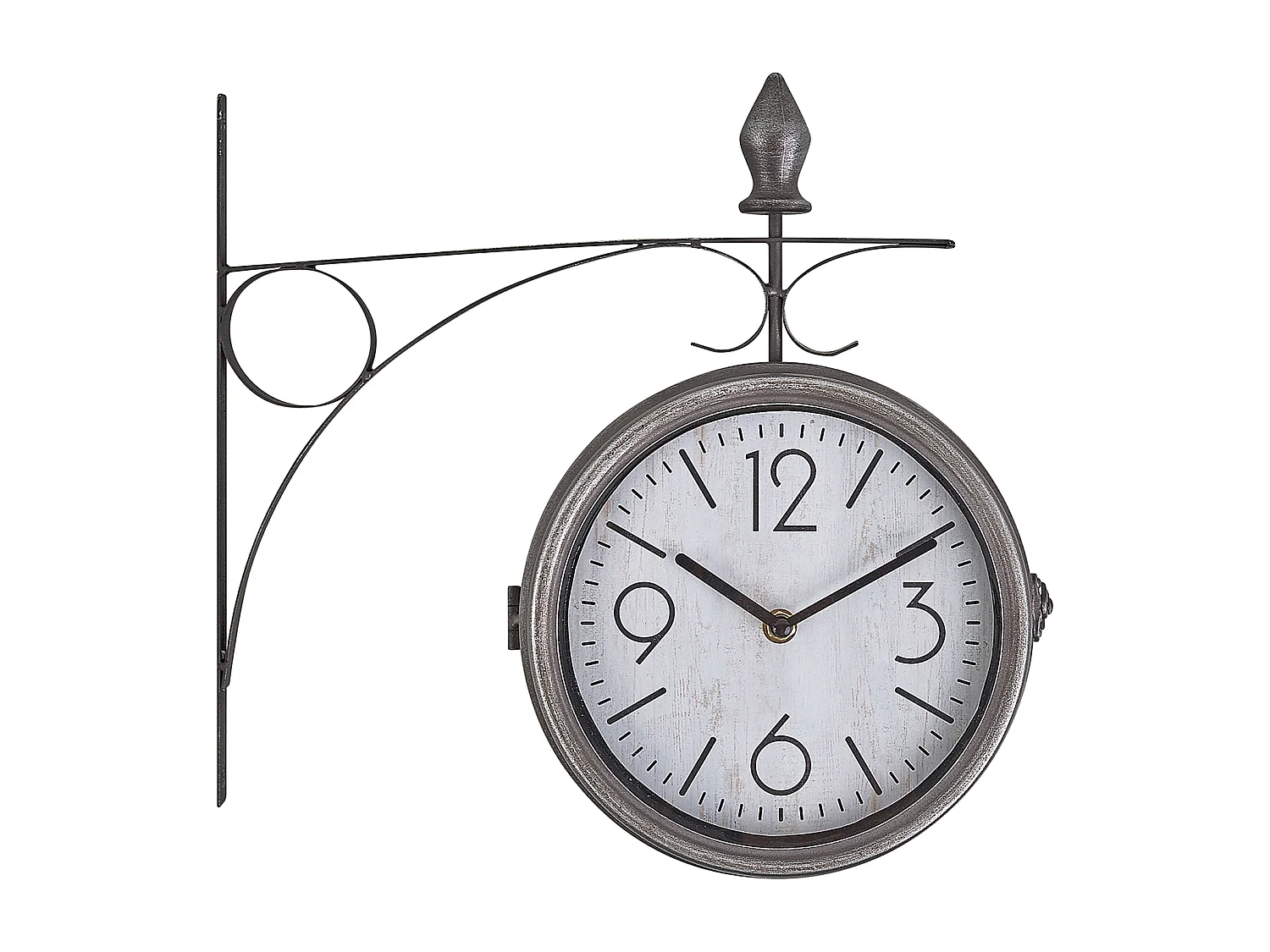 Horloge murale ROMONT 34 cm Métal Argenté