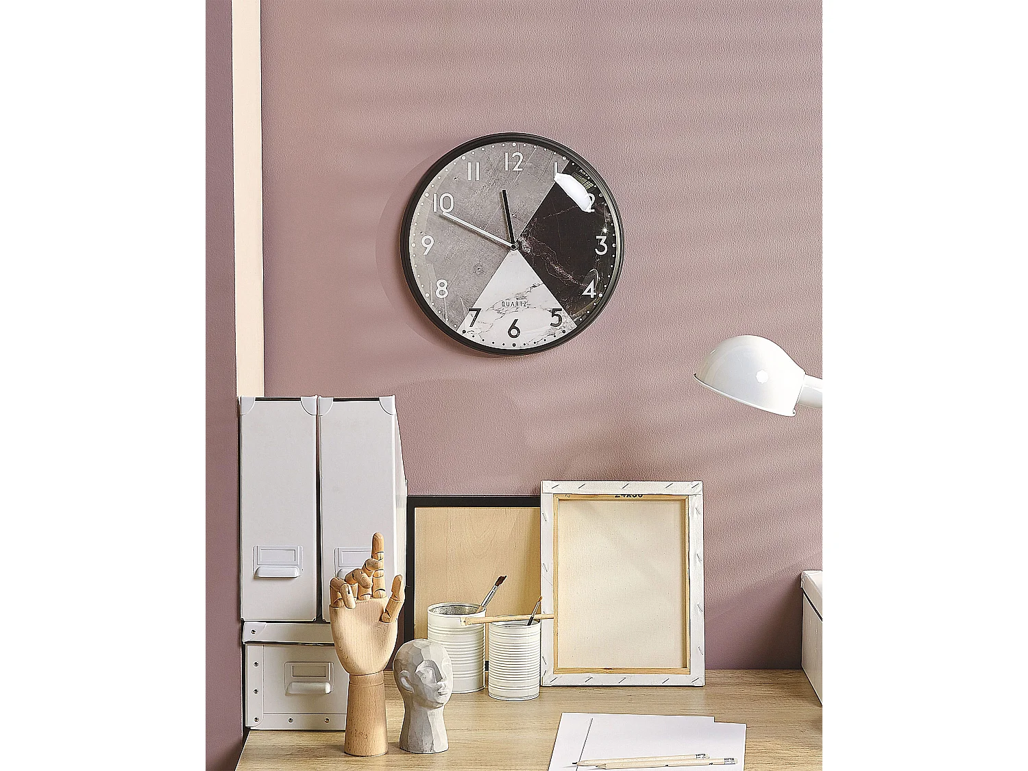Reloj de pared DAVOS 33 cm Gris