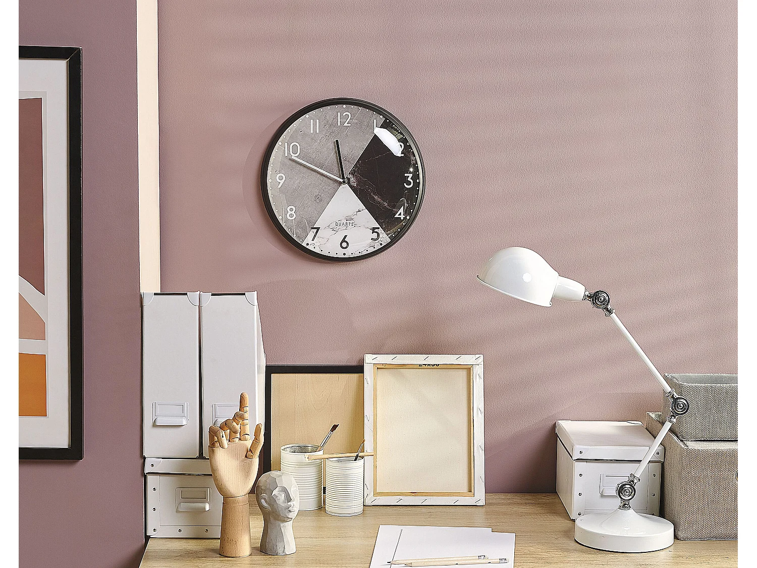Wandklok DAVOS 33 cm Grijs