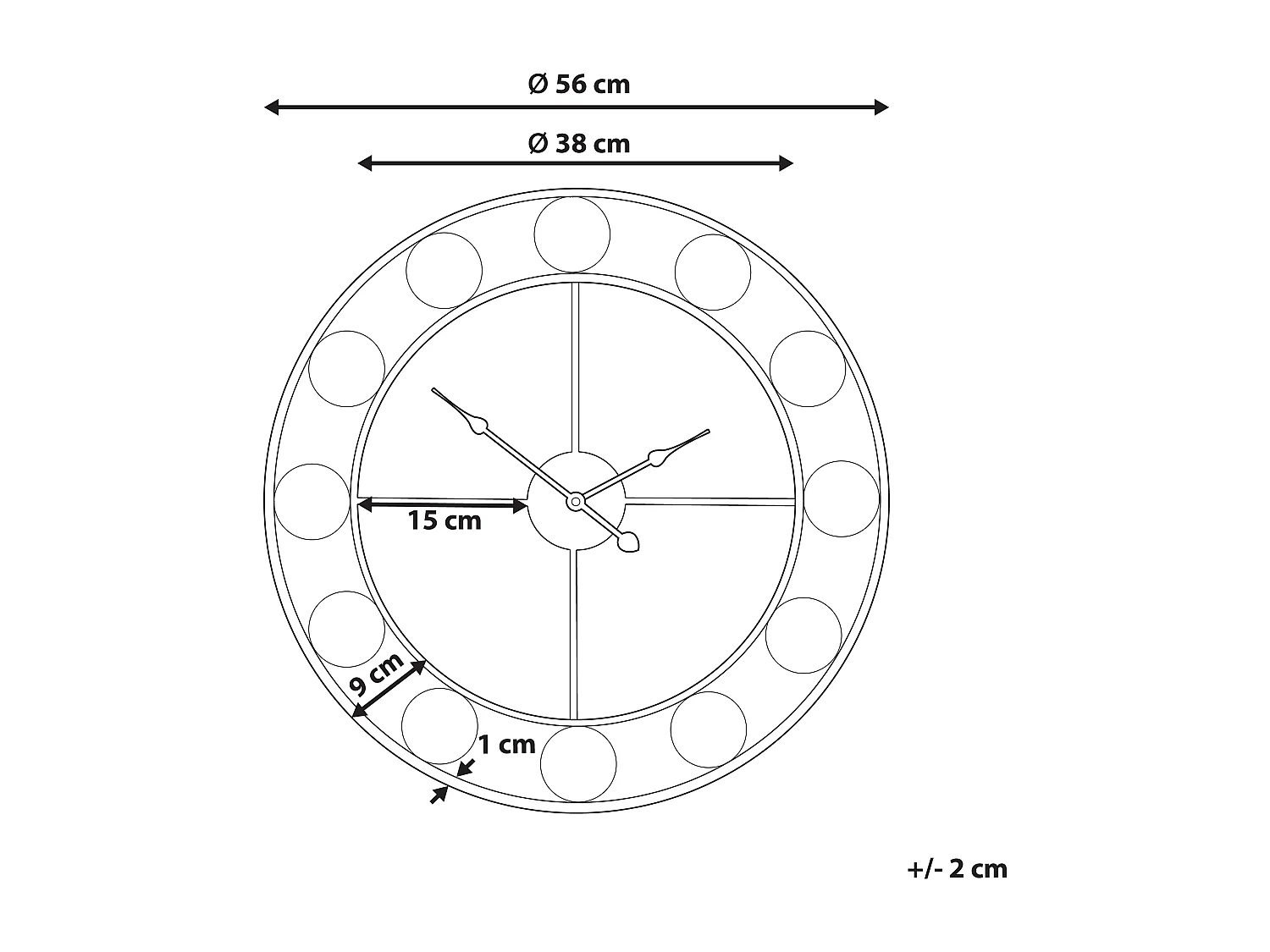 Horloge murale REIDEN 56 cm Métal Multicolore