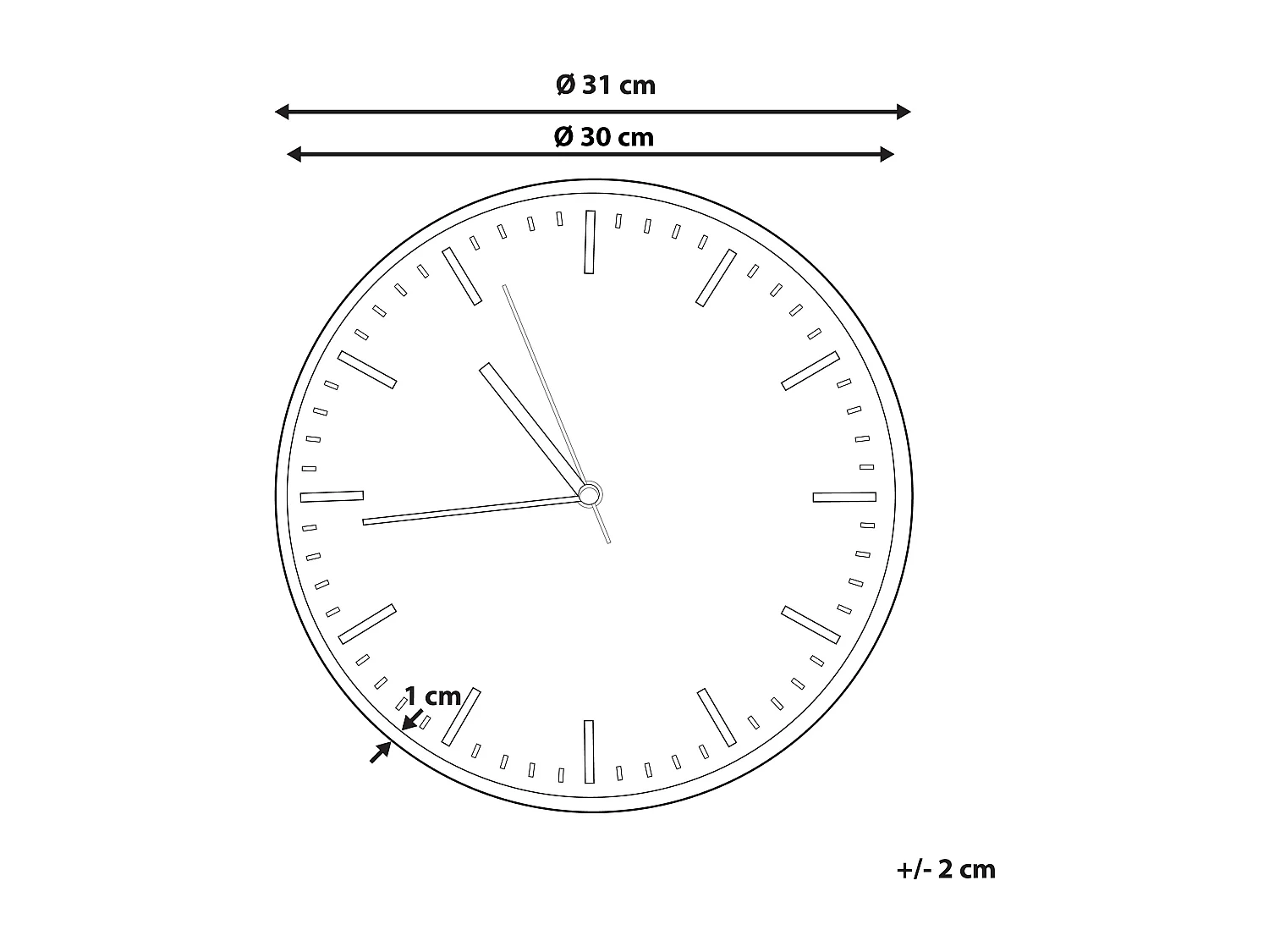 Reloj de pared GORDOLA 31 cm Gris claro
