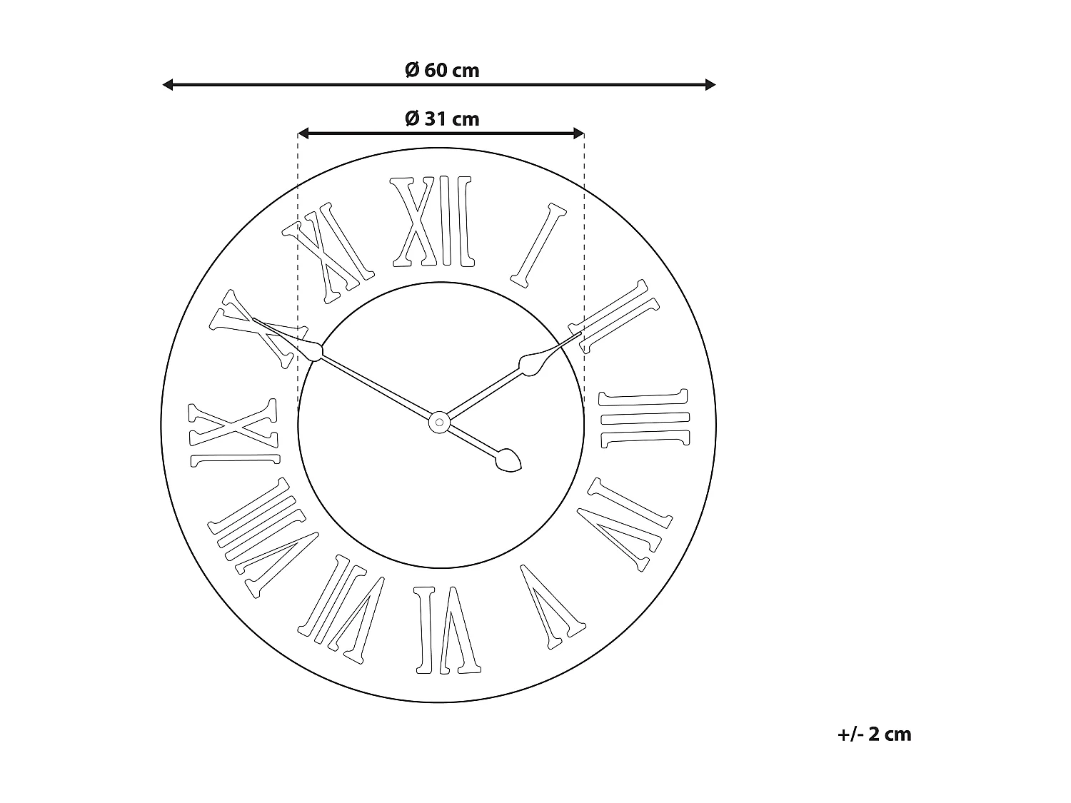 Horloge murale CUILCO 60 cm Bois Marron