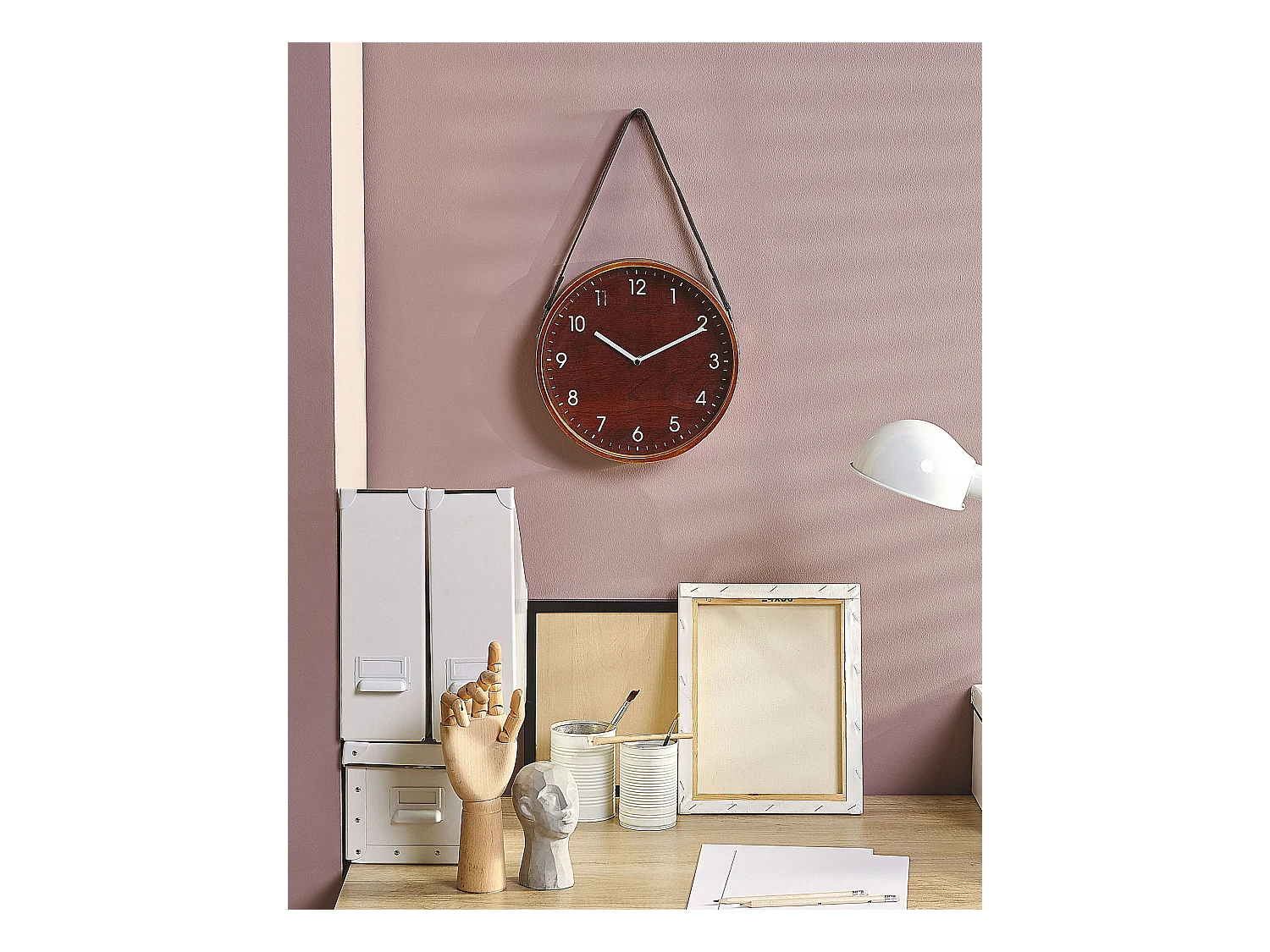 Reloj de pared RENENS 26 cm Marrón