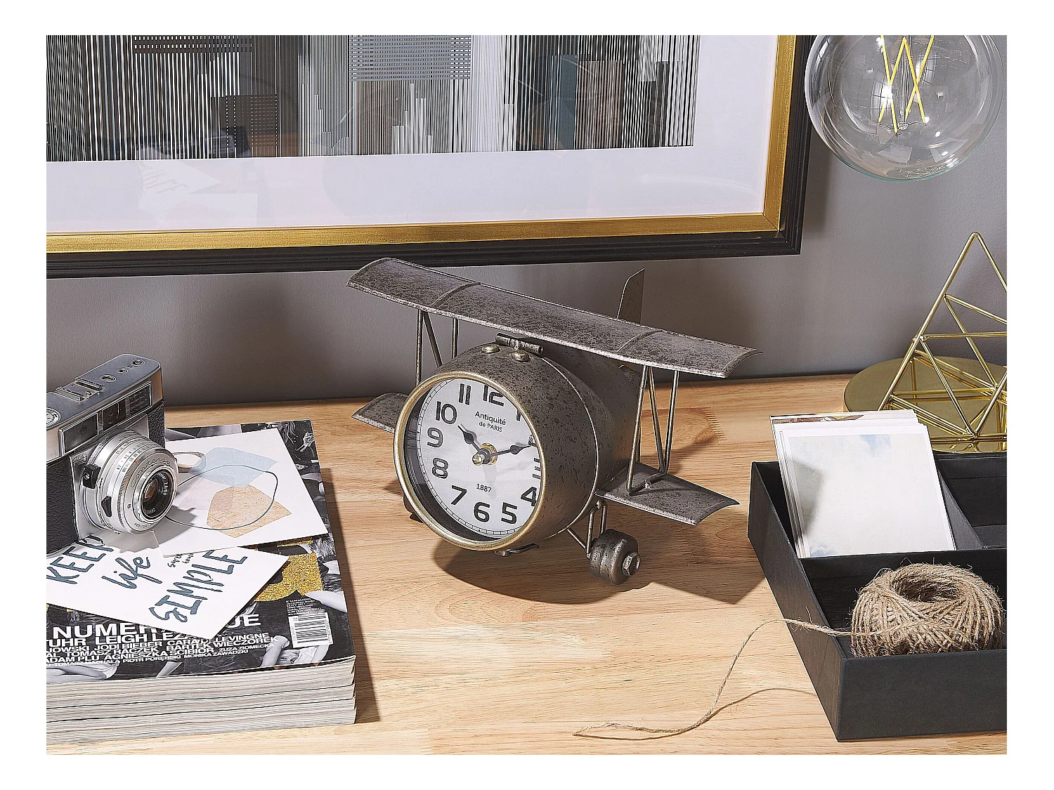 Relógio STANS 26 cm Metal Prateado