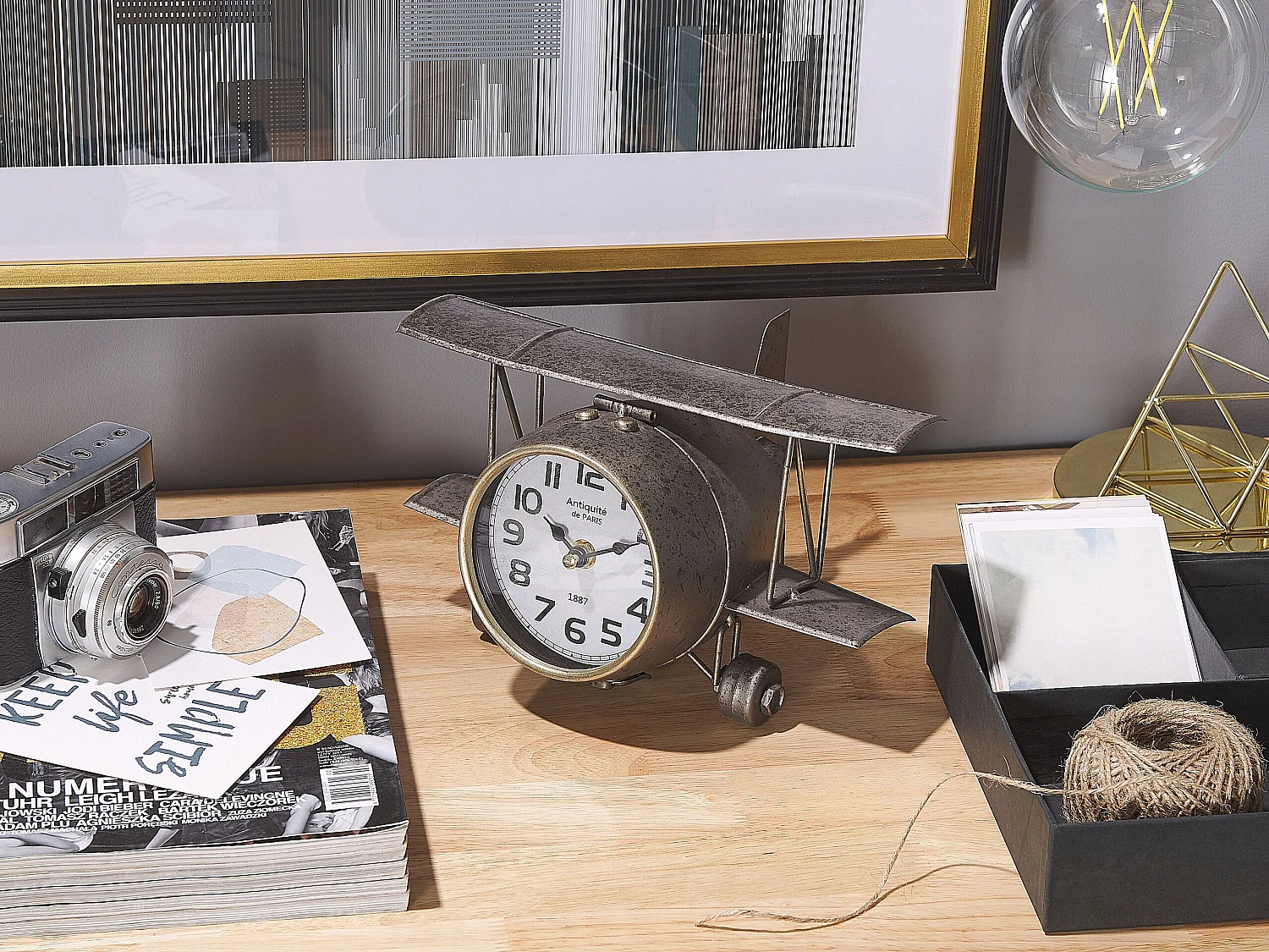 Horloge STANS 26 cm Métal Argenté