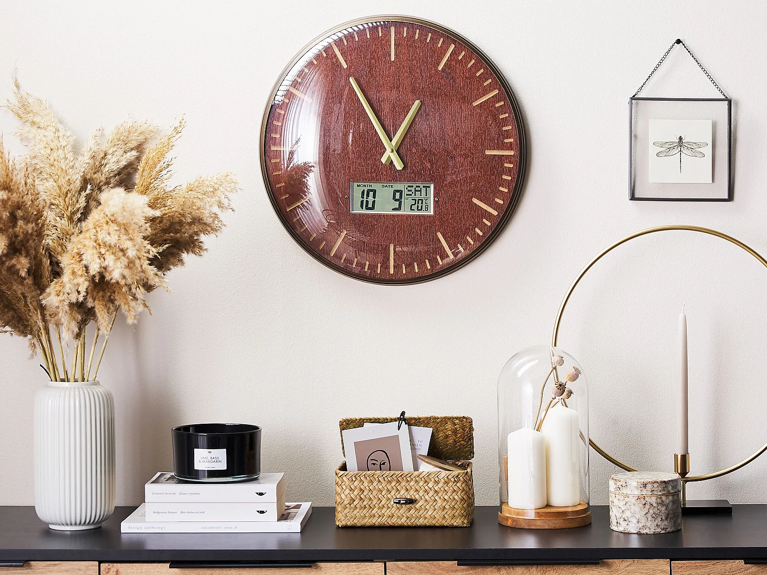 Reloj de pared BRUGG 43 cm Marrón dorado