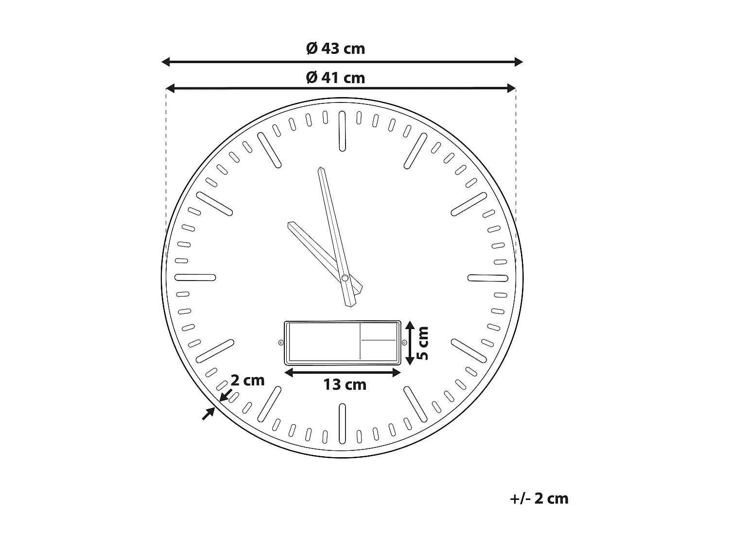 Horloge murale BRUGG 43 cm Marron doré