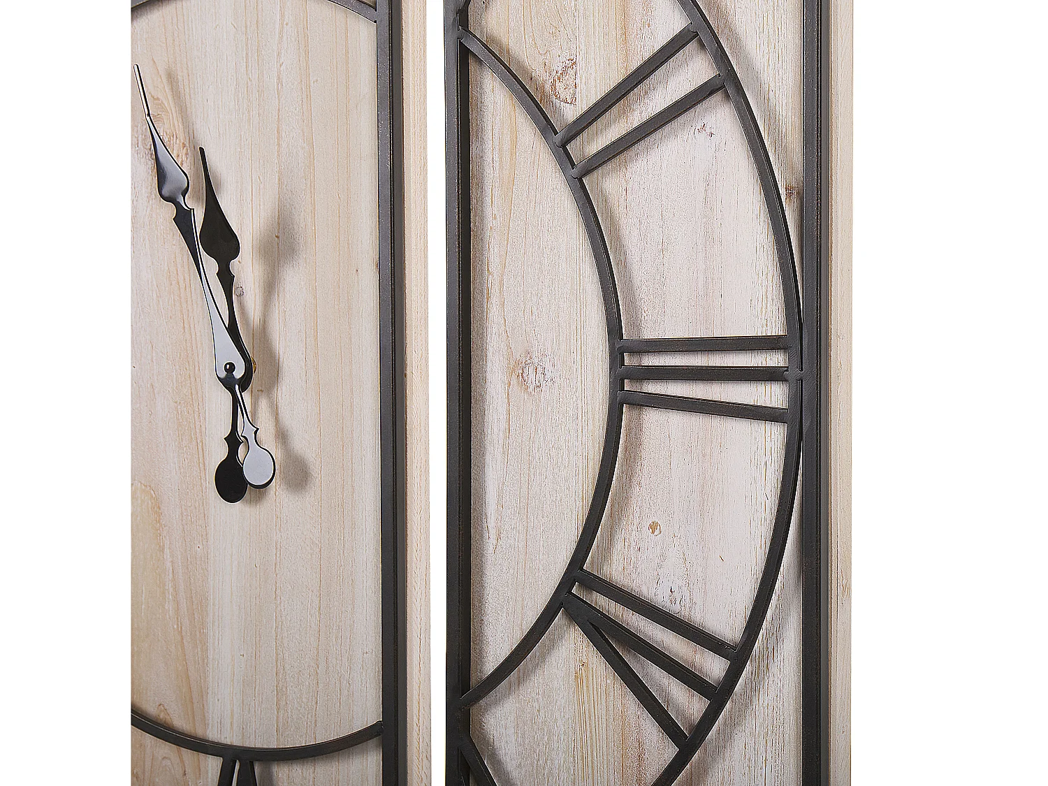 Wandklok COATLAN 75 cm Hout Bruin/zwart