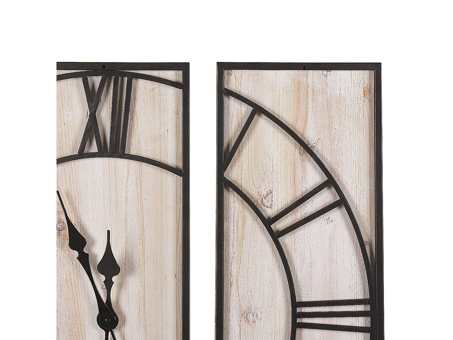 Wandklok COATLAN 75 cm Hout Bruin/zwart