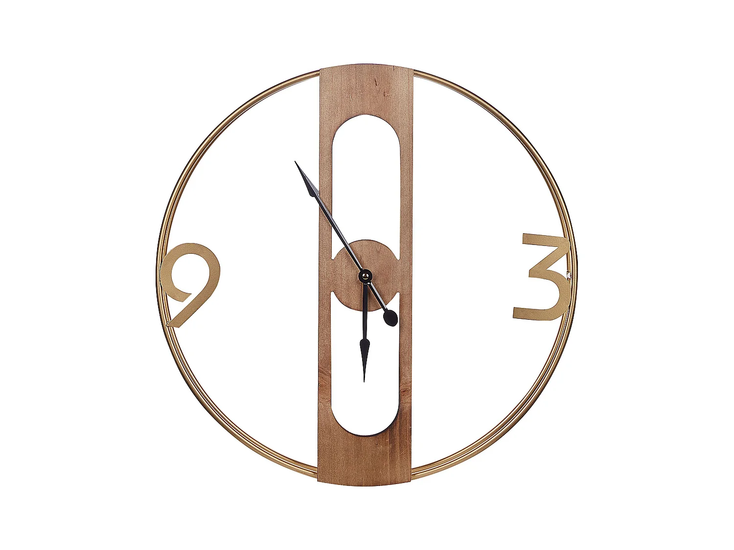 Retro Wanduhr heller Holzfarbton MDF-Platte Mulhouse