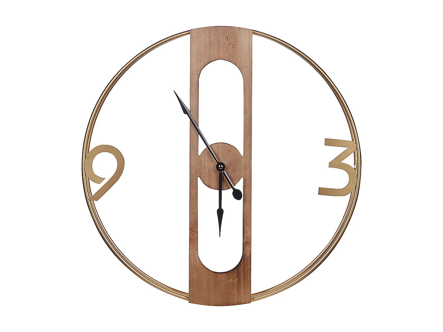 Retro Wanduhr heller Holzfarbton MDF-Platte Mulhouse