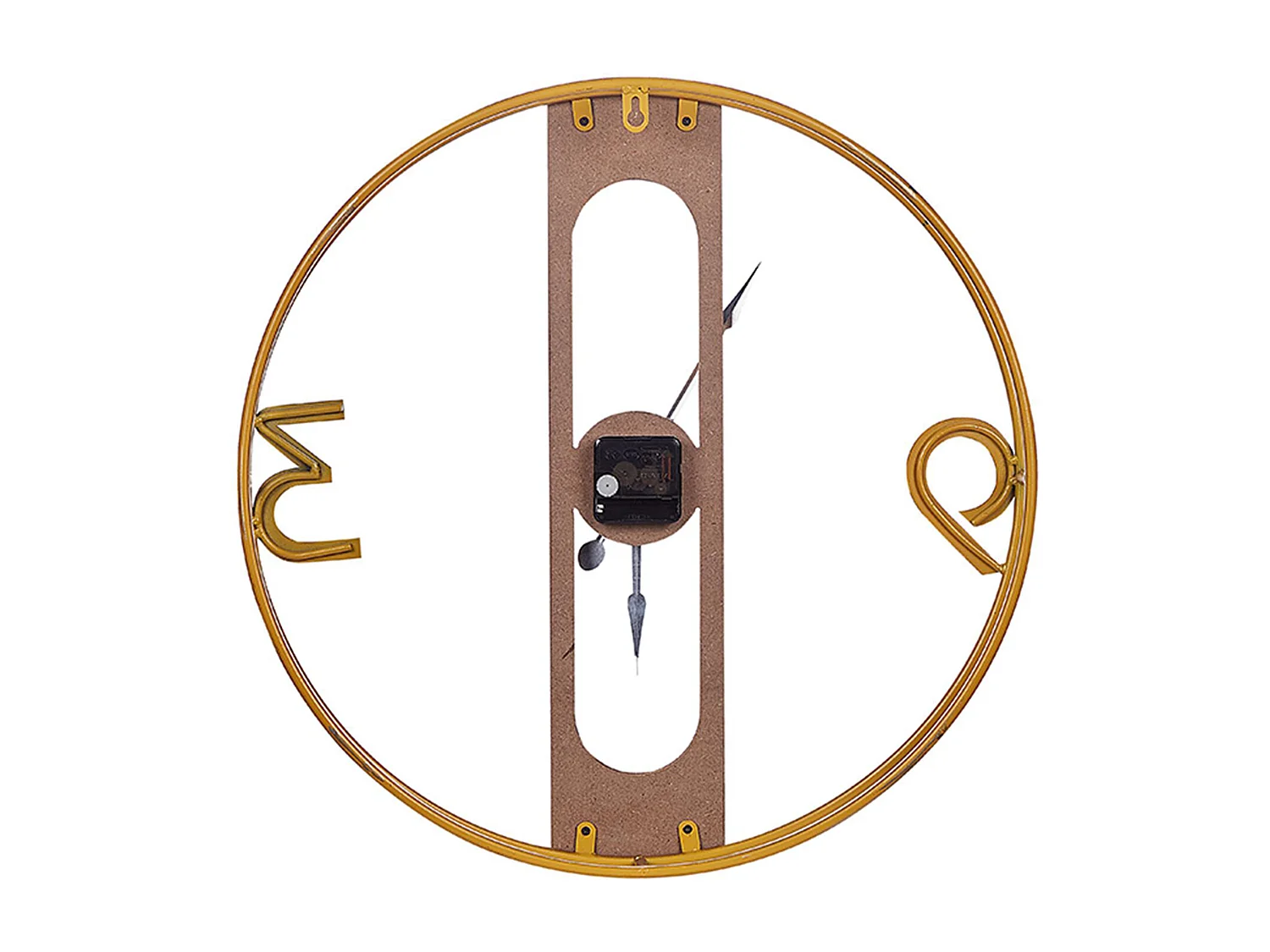 Retro Wanduhr heller Holzfarbton MDF-Platte Mulhouse