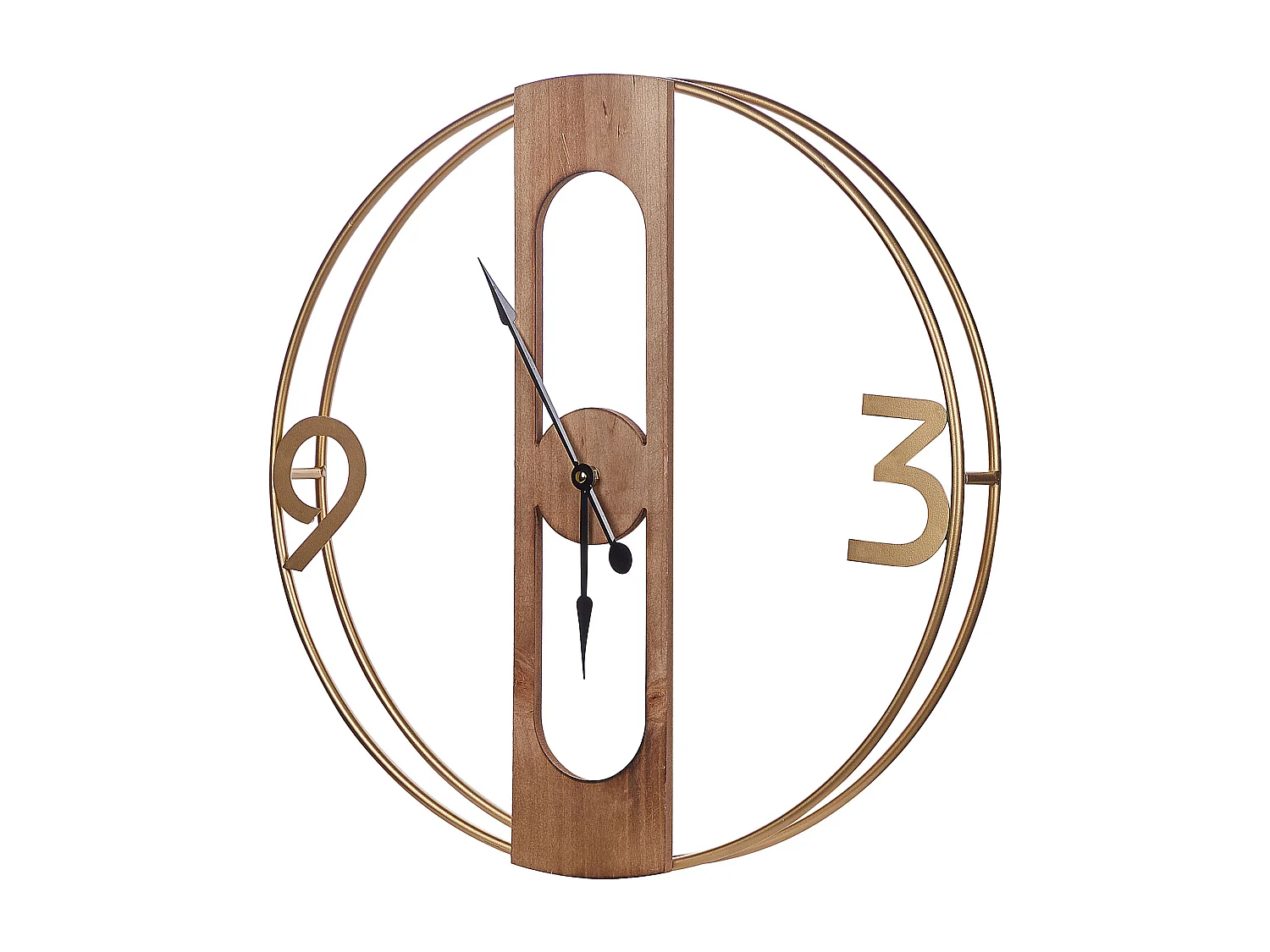 Retro Wanduhr heller Holzfarbton MDF-Platte Mulhouse