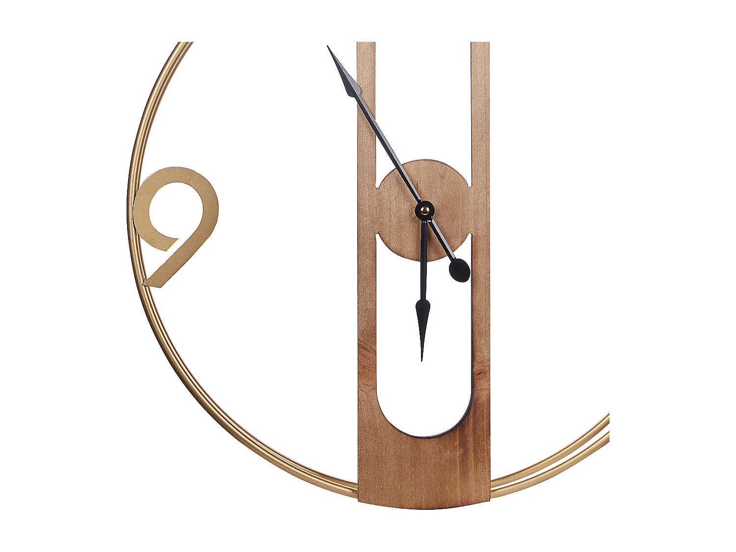 Retro Wanduhr heller Holzfarbton MDF-Platte Mulhouse