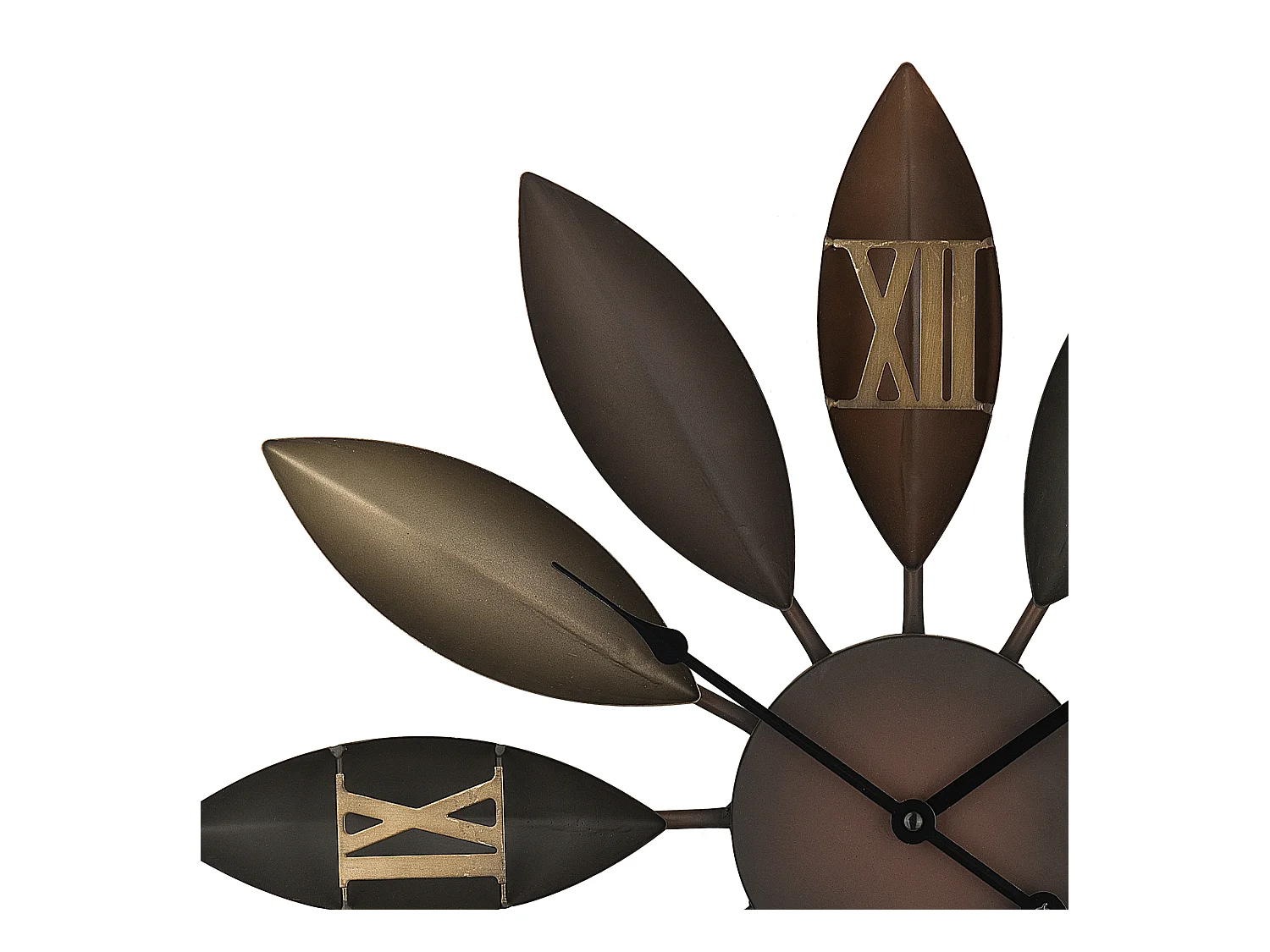 Wanduhr BEINWIL 55 cm Metall Braun