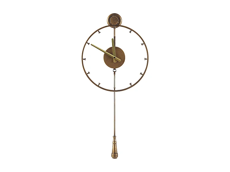 Horloge murale EMMEN 31 cm Métal Doré