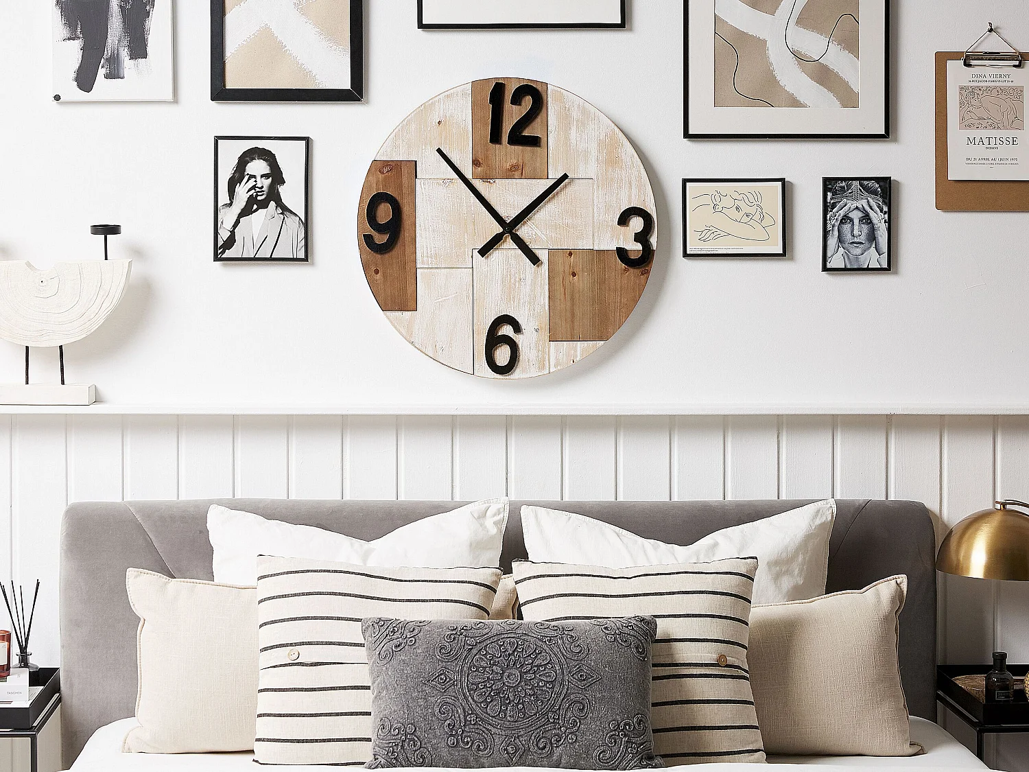 Horloge murale MICHAPAN 60 cm Marron