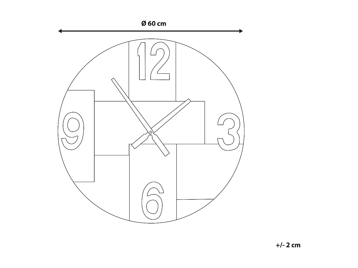 Horloge murale MICHAPAN 60 cm Marron