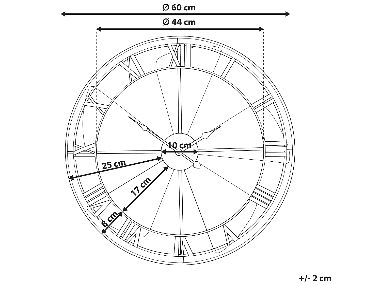 Orologio da parete WIKON 60 cm Metallo Multicolore