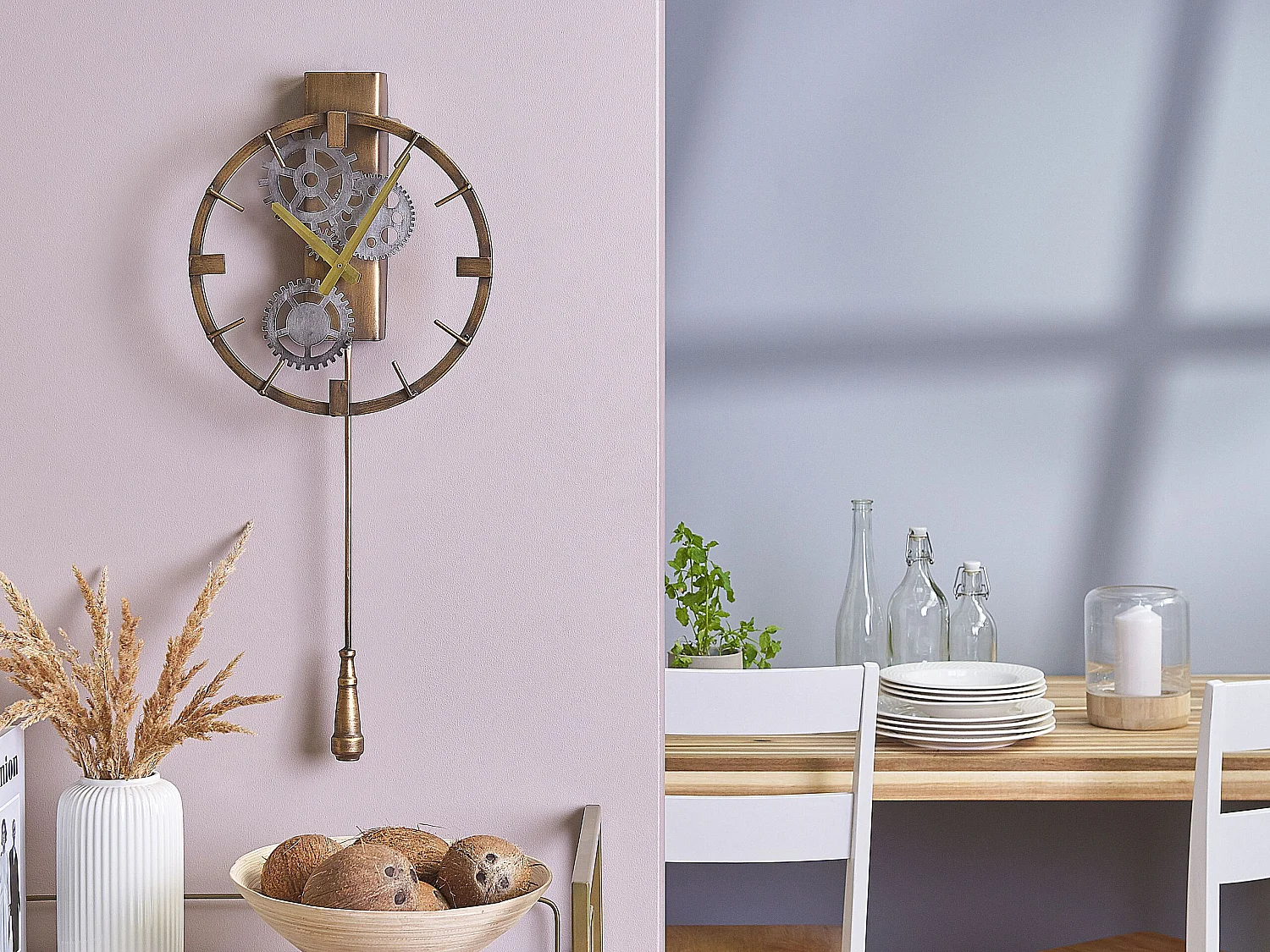 Horloge murale MARCOTE 30 cm Métal Doré