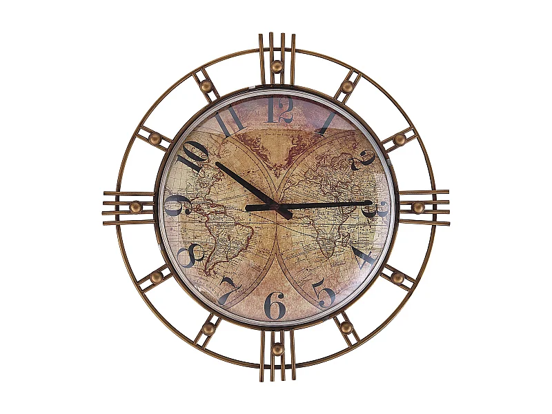 Horloge murale LANCY 63 cm Marron doré