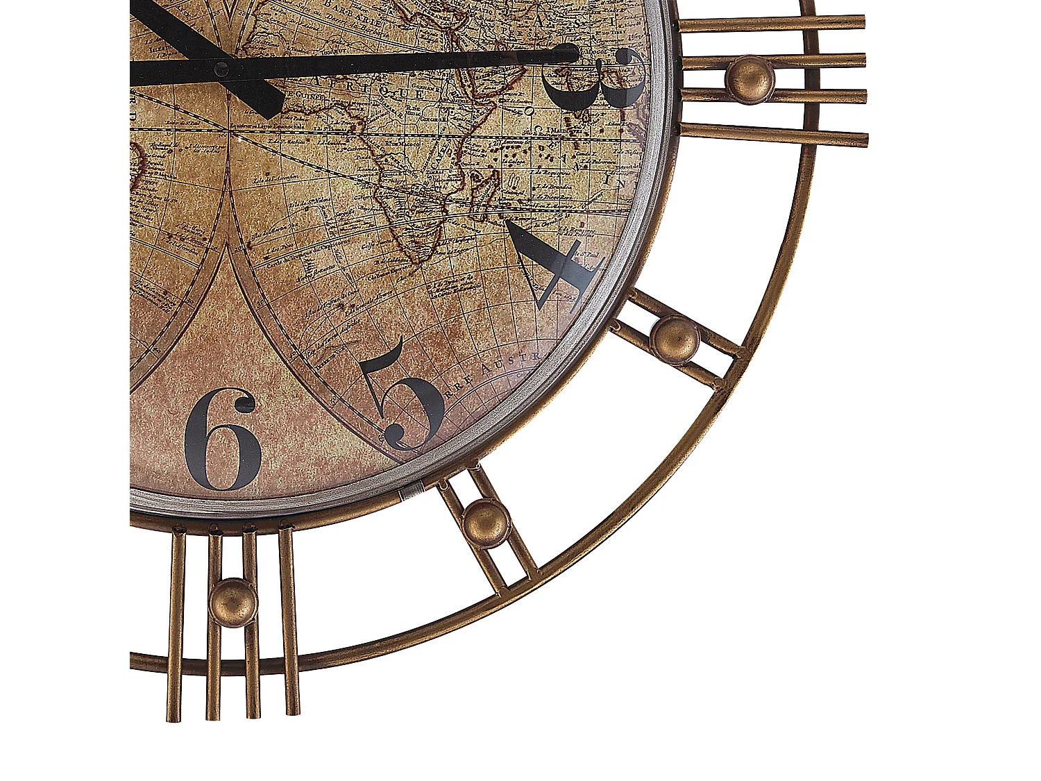 Horloge murale LANCY 63 cm Marron doré