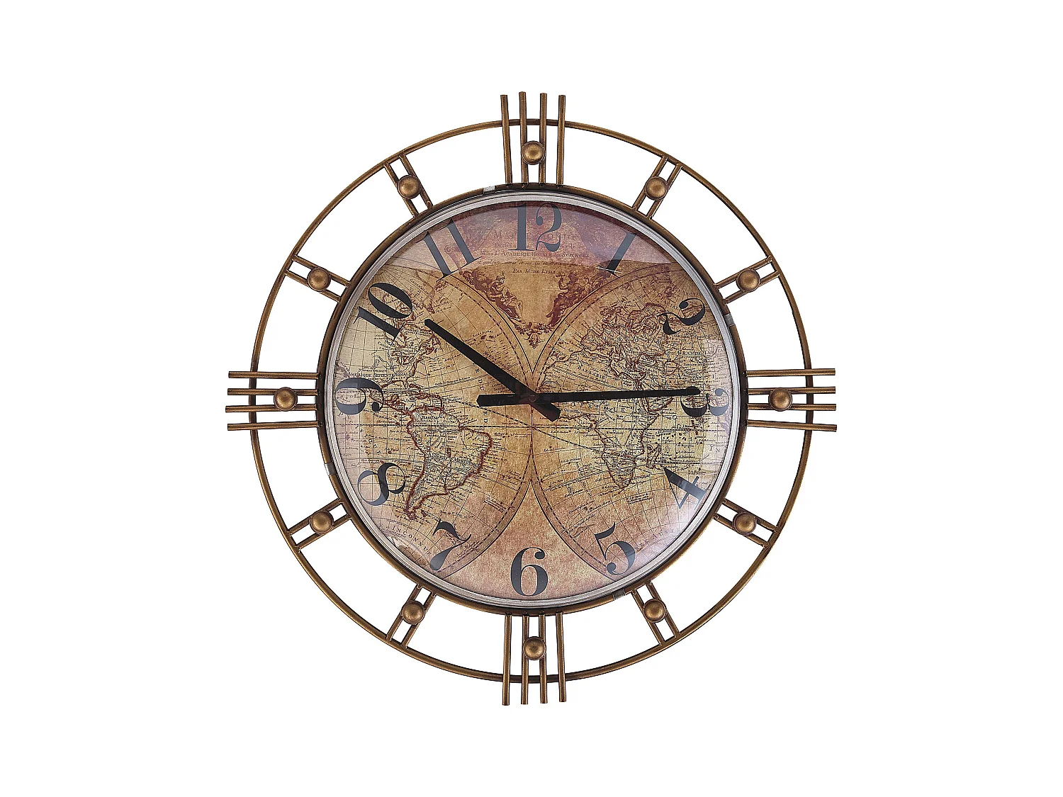 Horloge murale LANCY 63 cm Marron doré