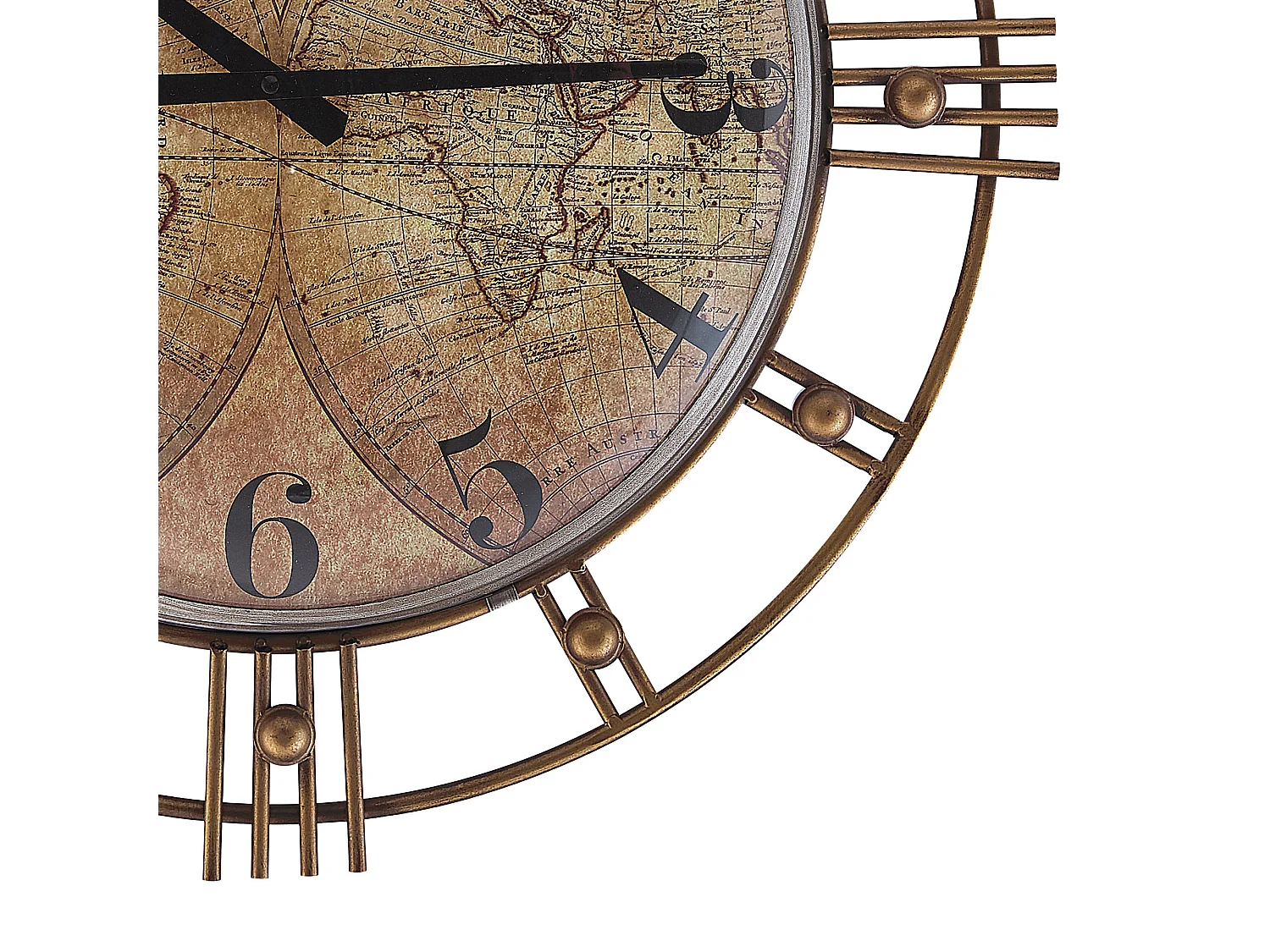 Horloge murale LANCY 63 cm Marron doré