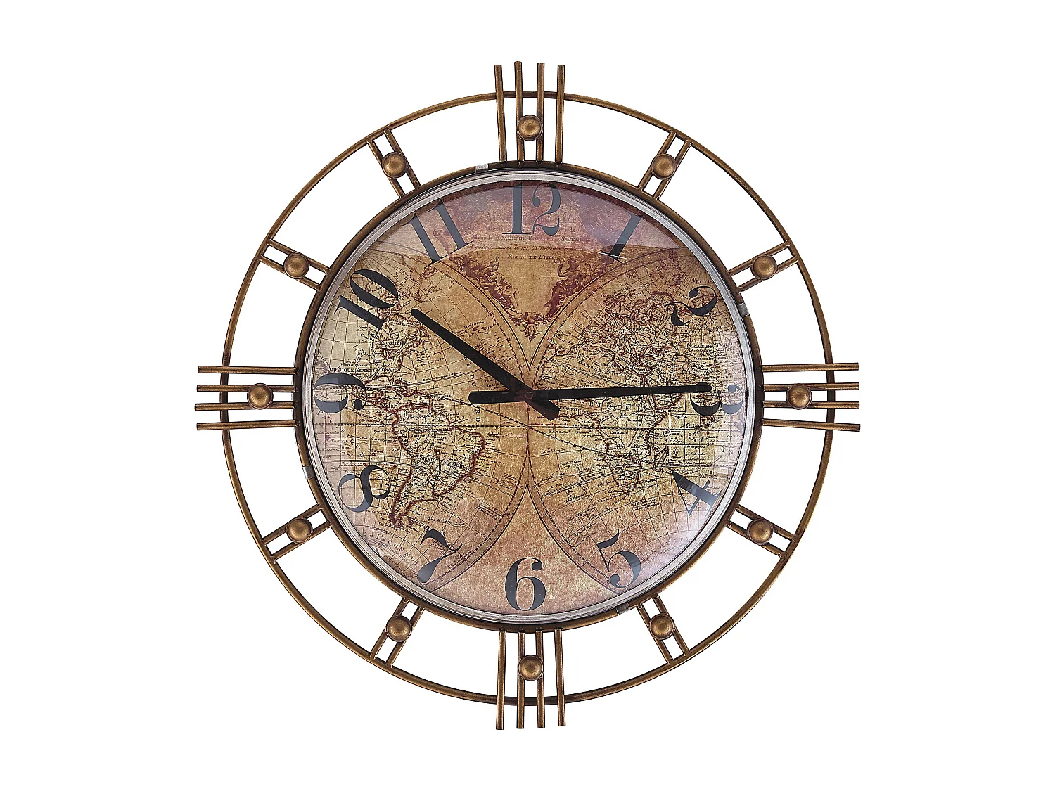 Horloge murale LANCY 63 cm Marron doré