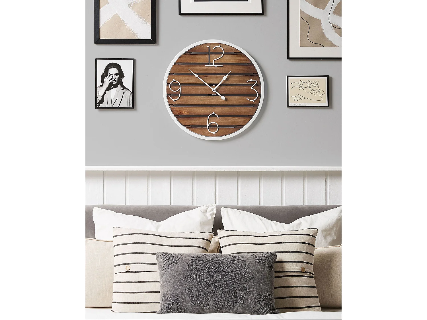 Wandklok ARRIAGA 50 cm Hout Donkerbruin