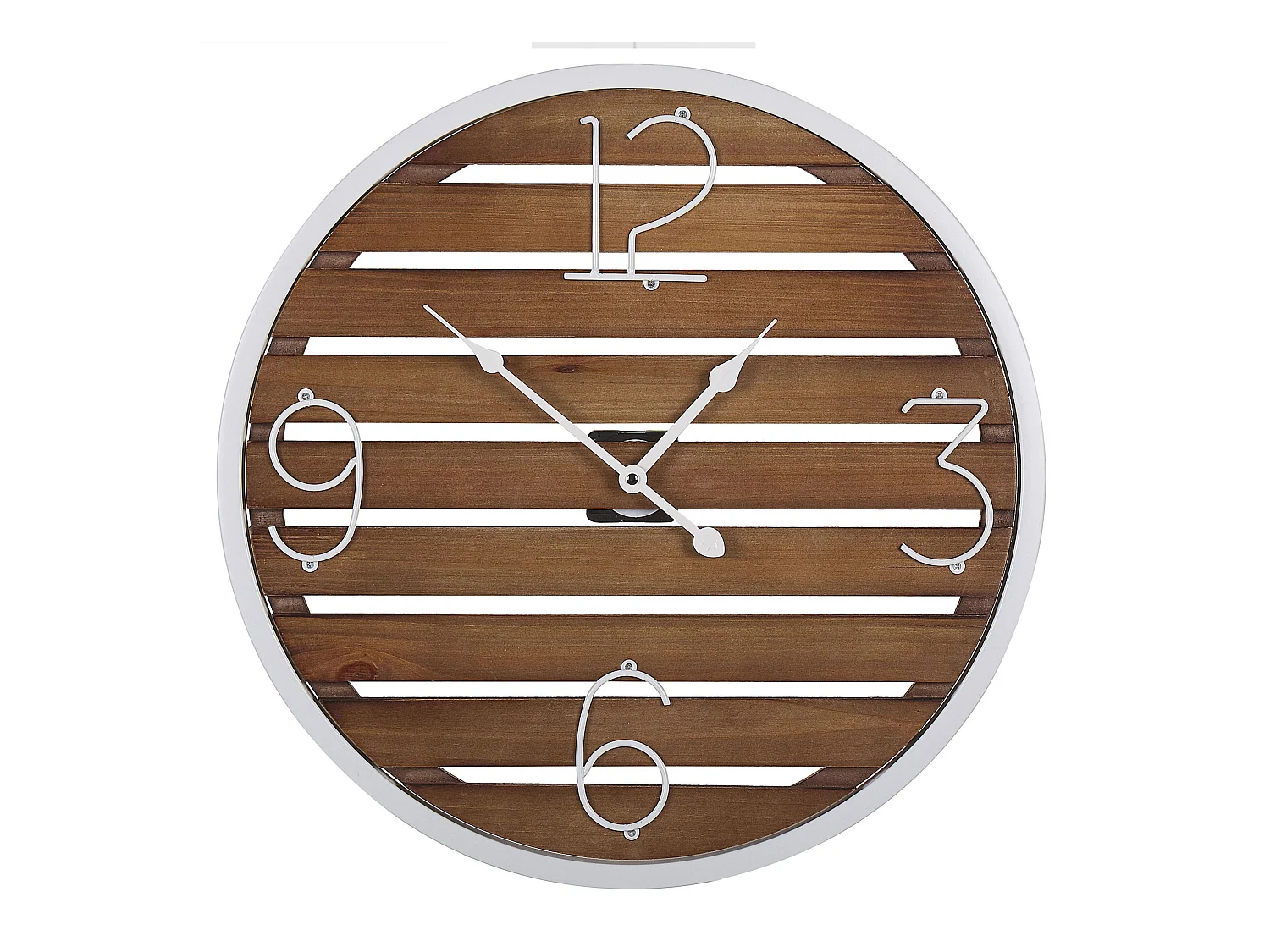 Horloge murale ARRIAGA 50 cm Bois de sapin Marron foncé