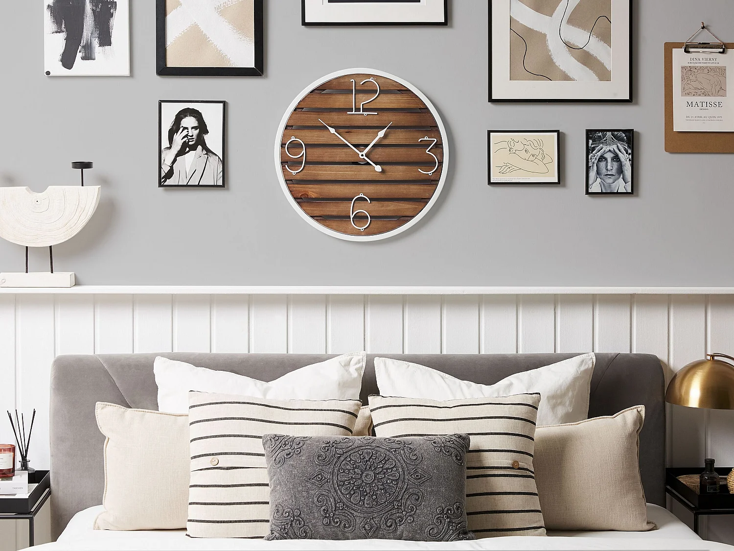 Horloge murale ARRIAGA 50 cm Bois Marron foncé