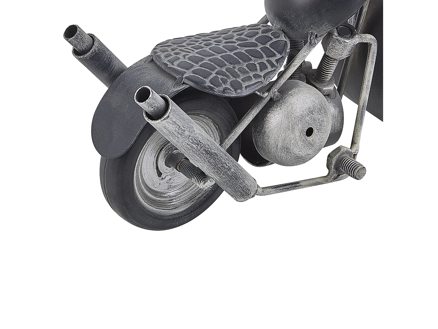 Dekorative Tischuhr im modernen Design Motorradform schwarz Berno