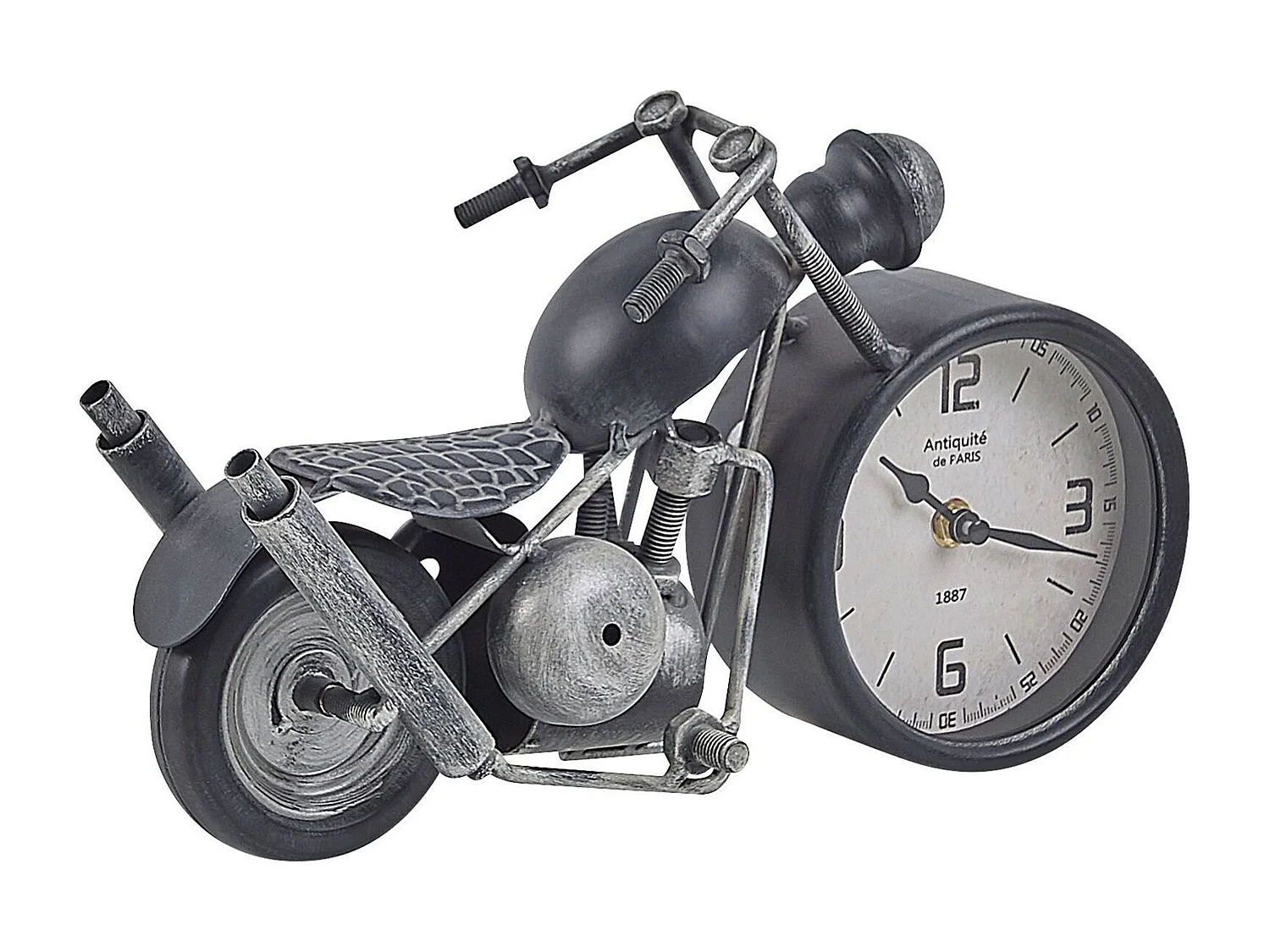 Tischuhr BERNO 30 cm Metall Schwarz