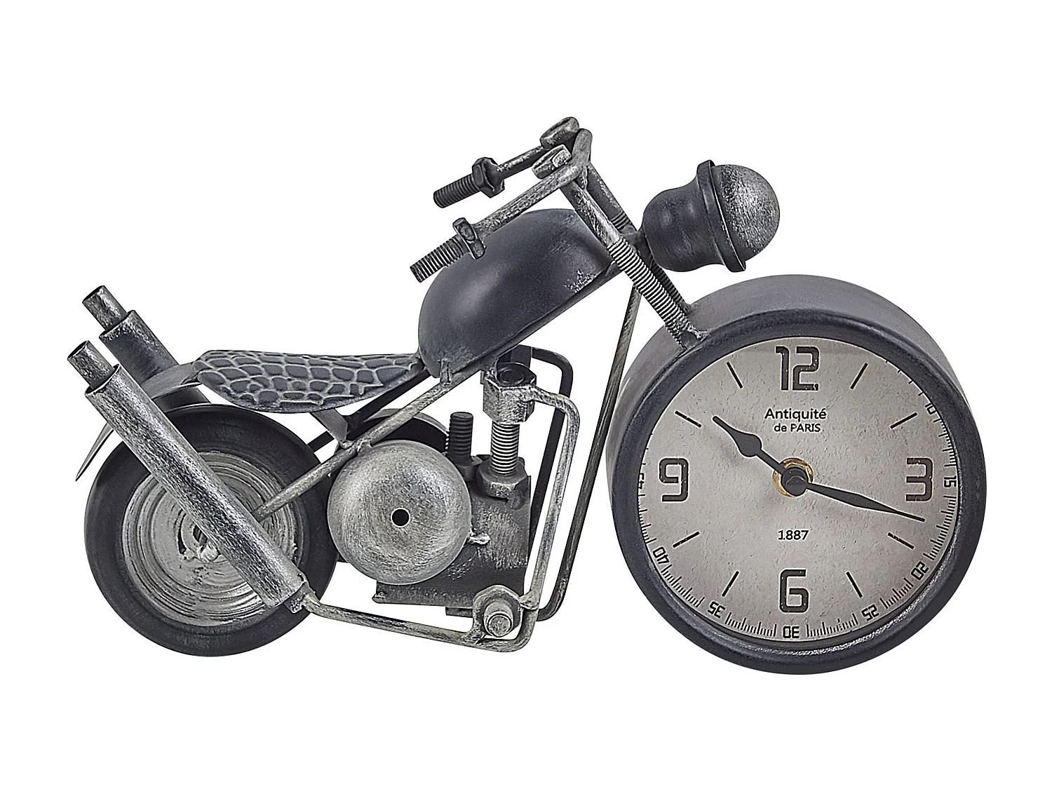 Tischuhr BERNO 30 cm Metall Schwarz