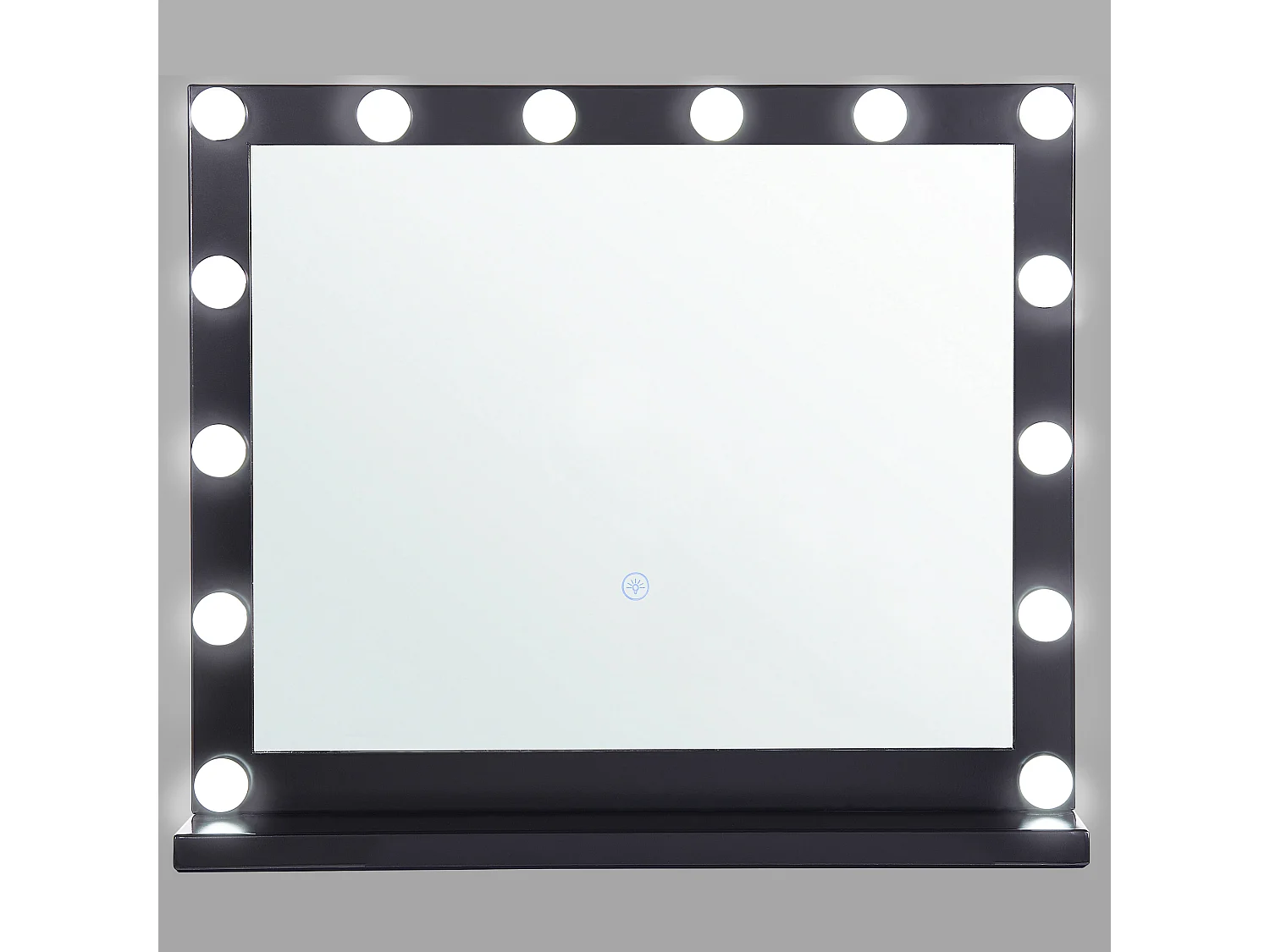 Schminktisch Spiegel LED BEAUVOIR Schwarz