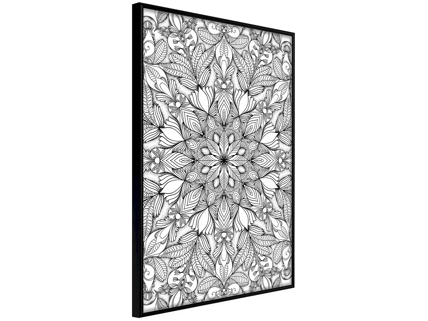 Tableau cadre Mandala incolore - 40 x 60 cm