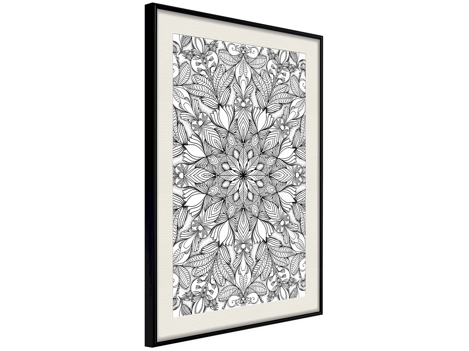 Tableau cadre Mandala incolore - 40 x 60 cm