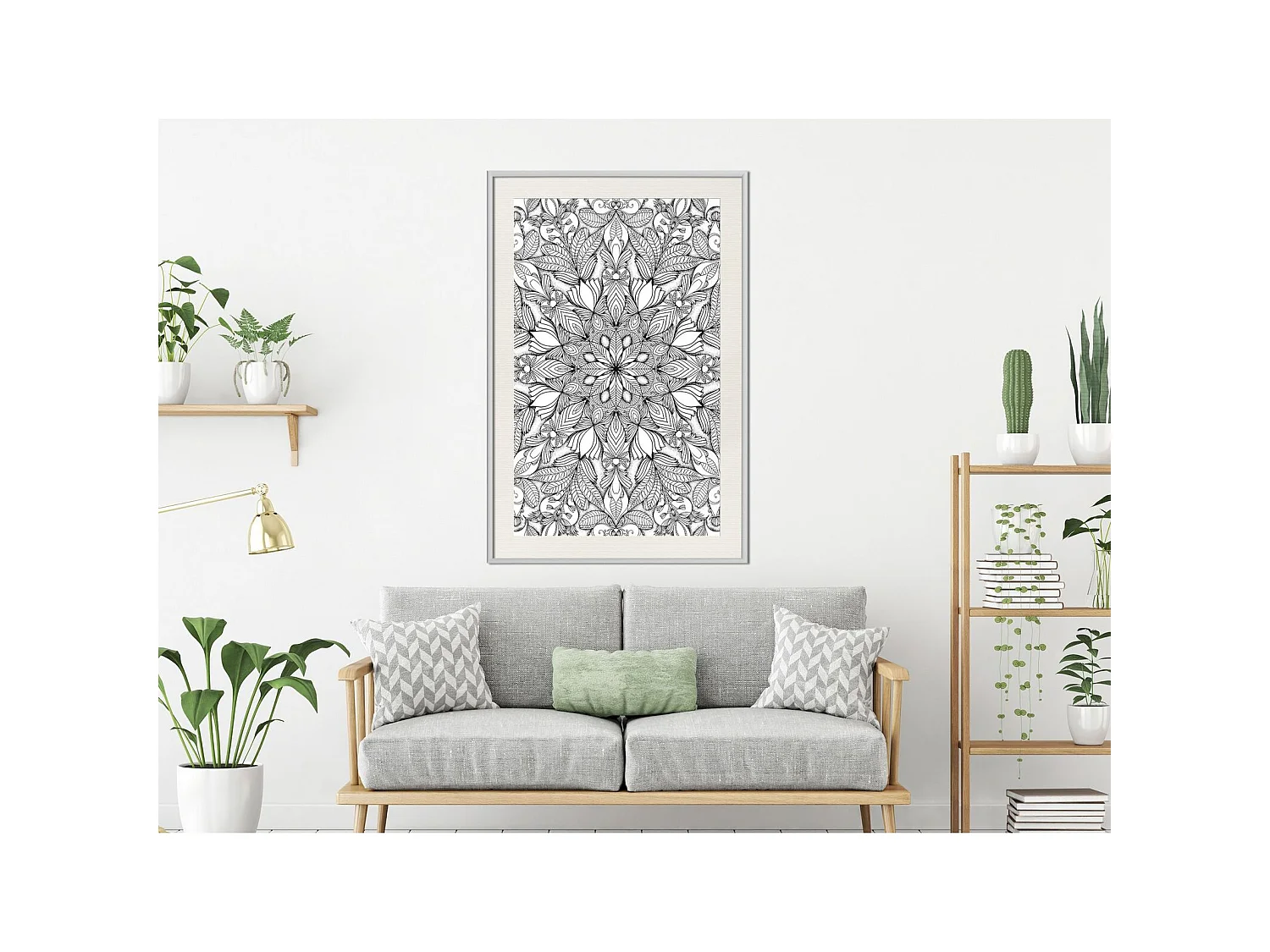 Tableau cadre Mandala incolore - 40 x 60 cm