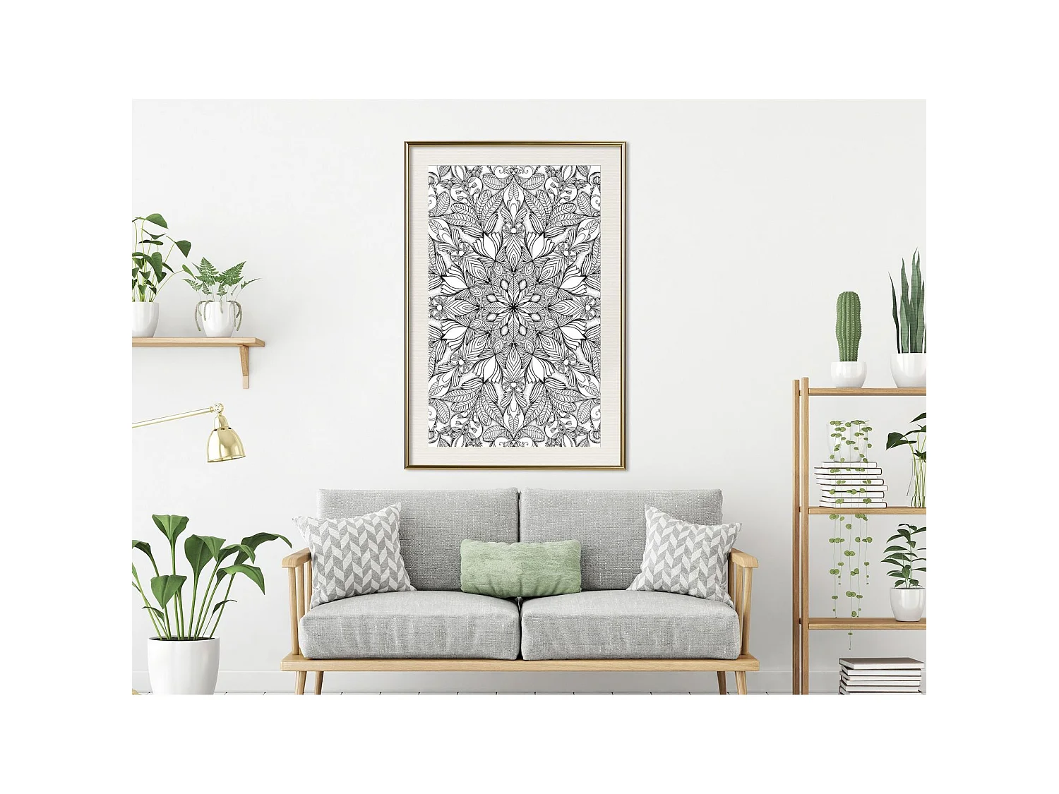 Tableau cadre Mandala incolore - 40 x 60 cm