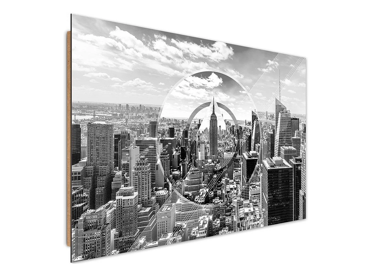 Tableau gratte-ciel en bois 3 - 60 x 40 cm